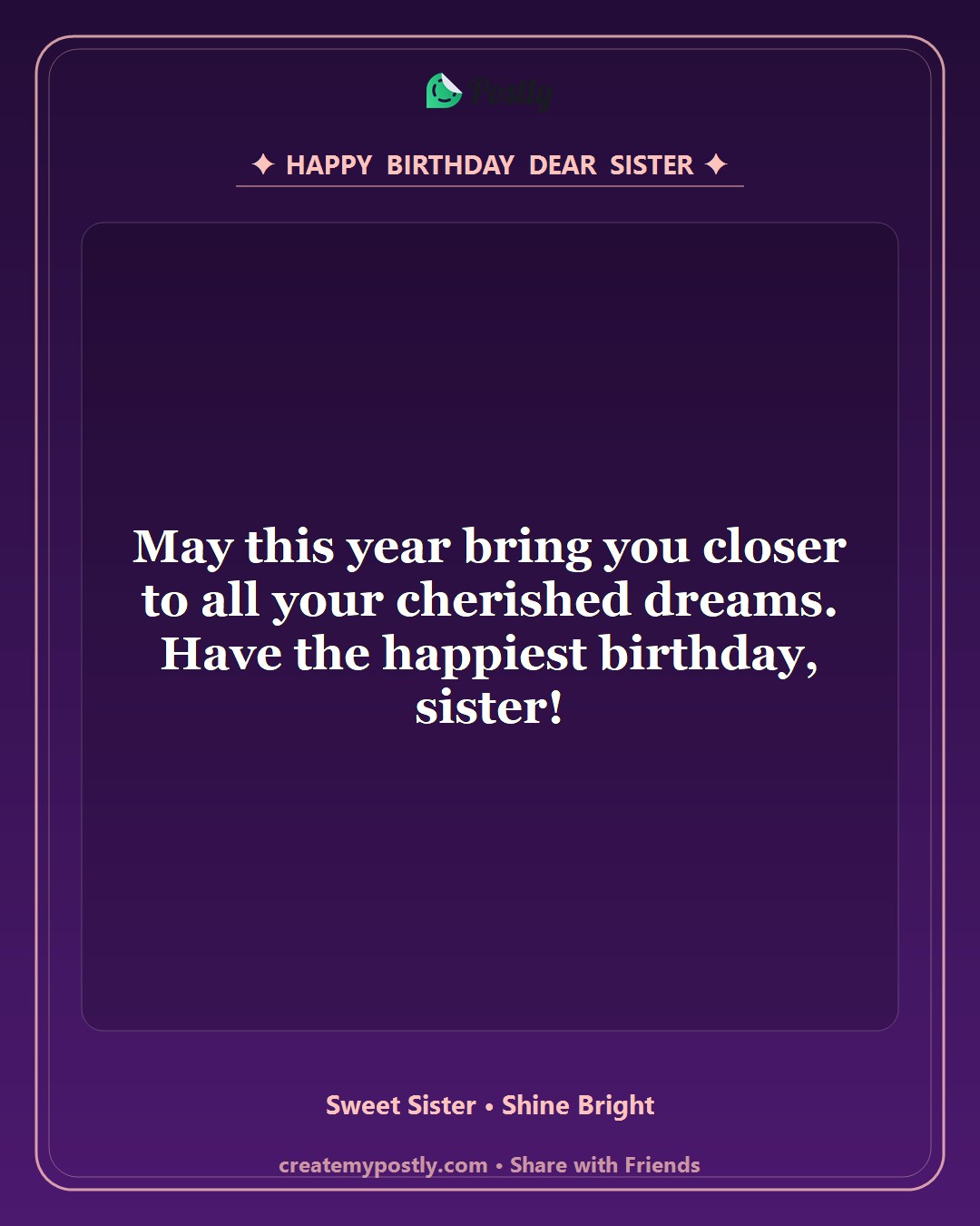 Birthday Wishes for Sister 3