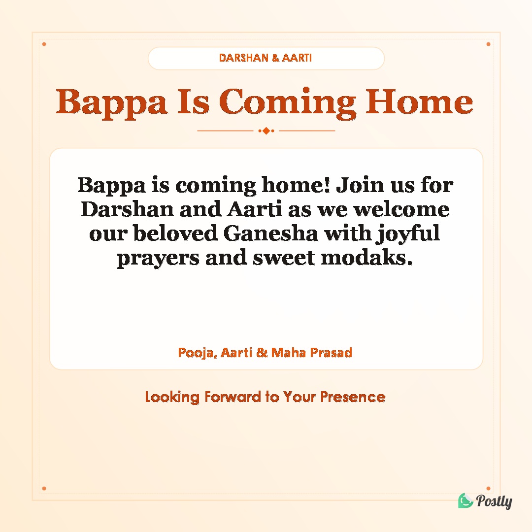 Festival Ganesh Chaturthi Invitation Messages 9