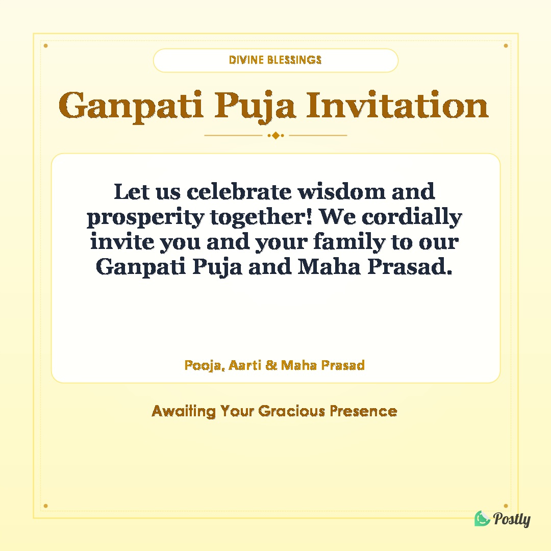 Festival Ganesh Chaturthi Invitation Messages 10