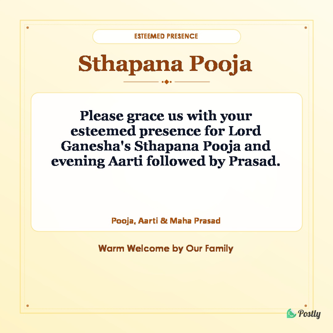 Festival Ganesh Chaturthi Invitation Messages 14