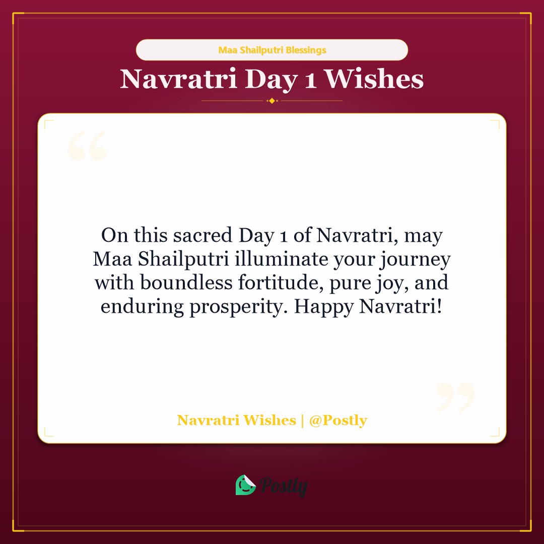 Navratri Day 1 Wishes 1