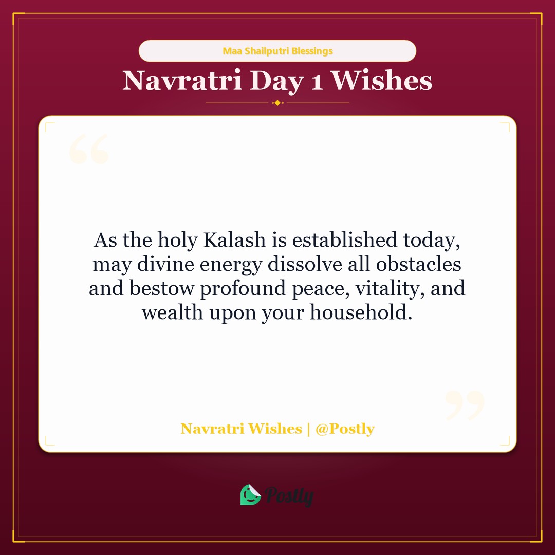 Navratri Day 1 Wishes 2