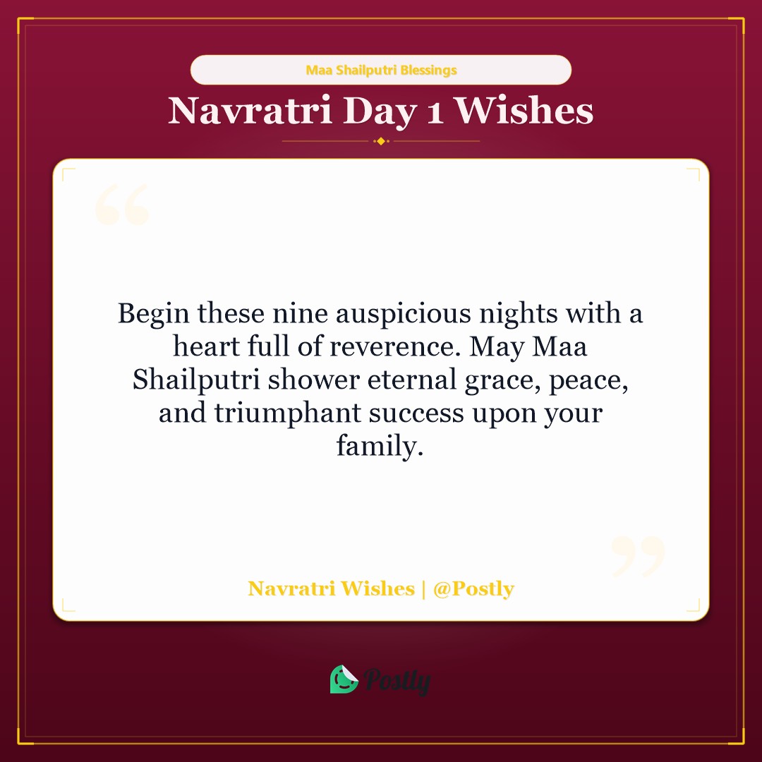 Navratri Day 1 Wishes 4