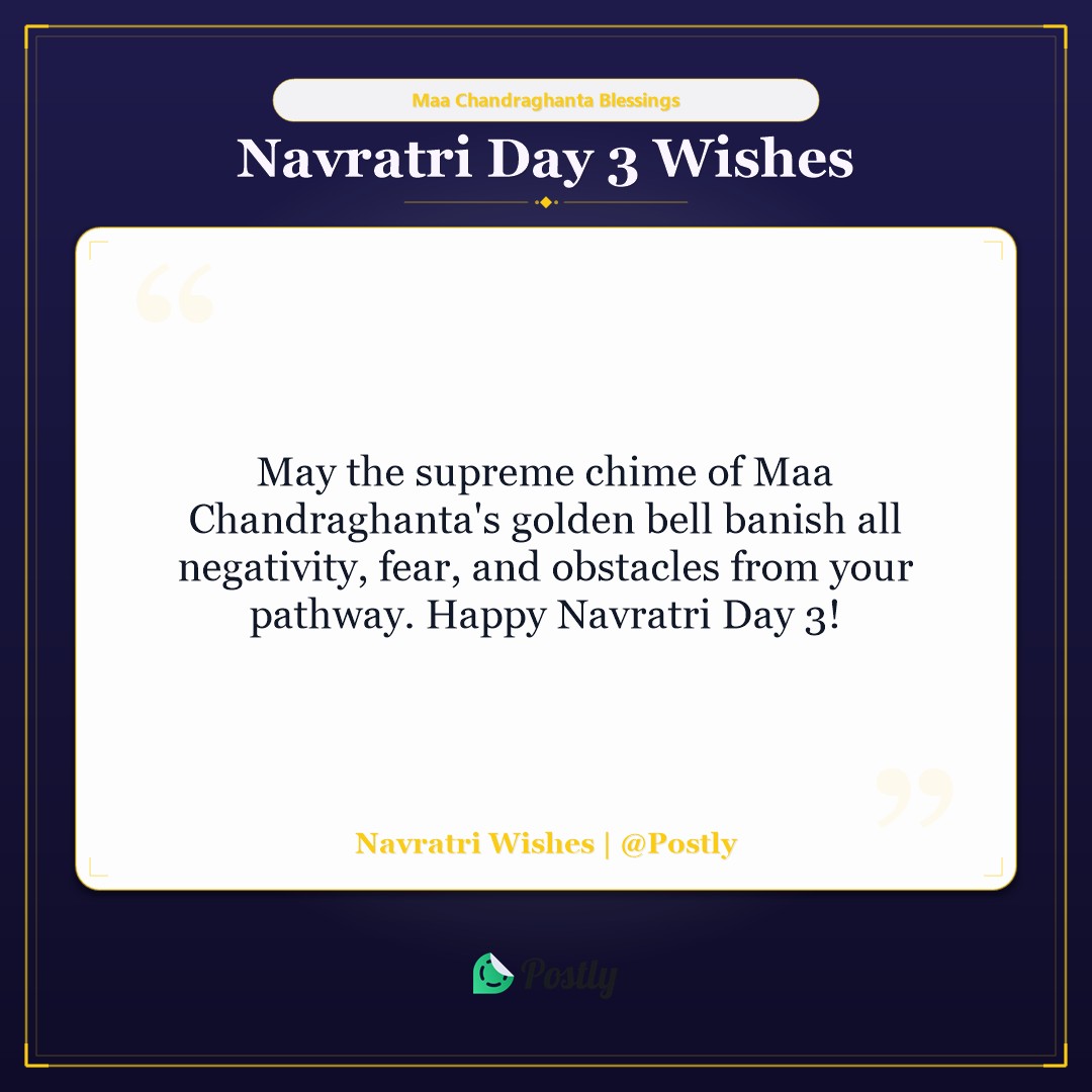 Navratri Day 3 Wishes 1