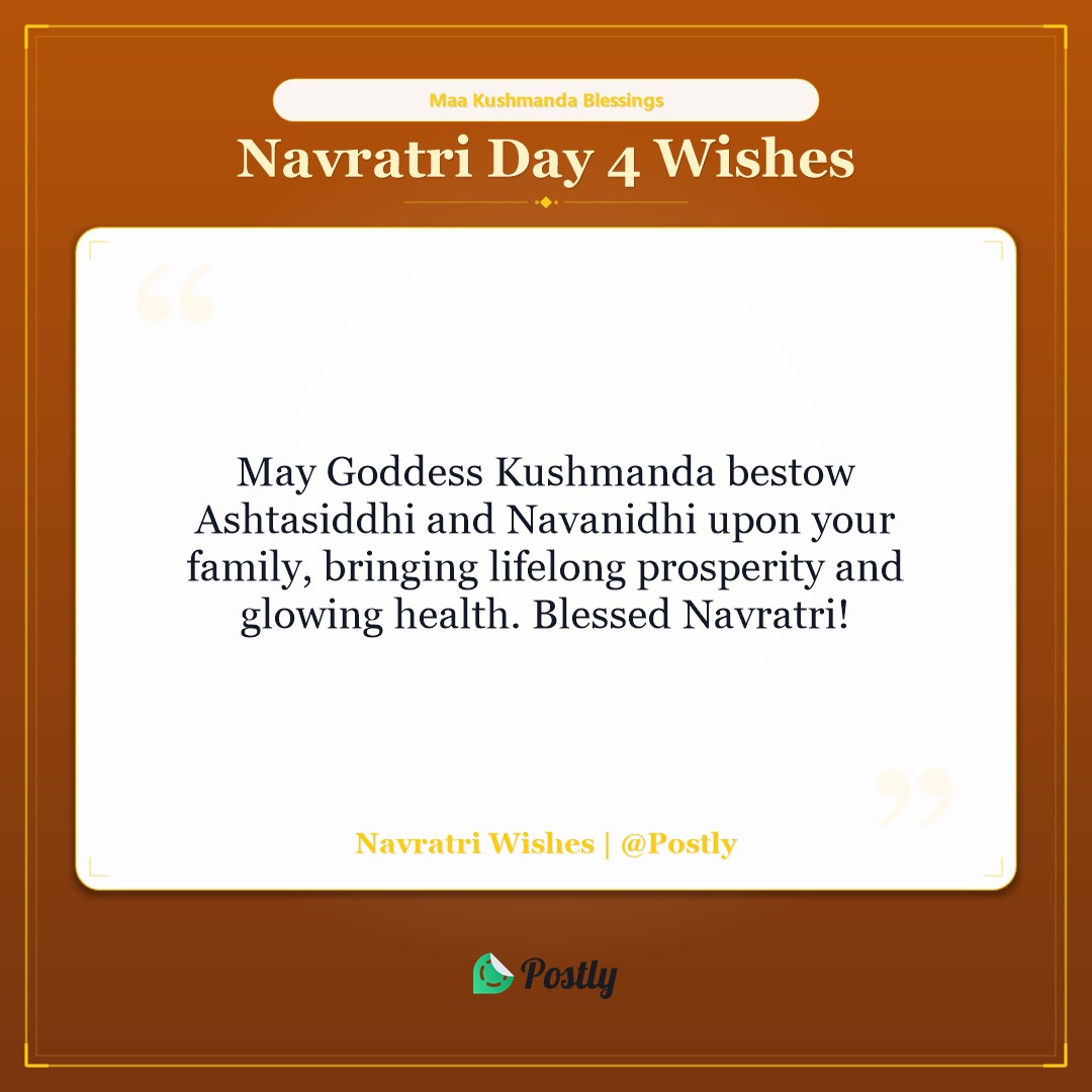 Navratri Day 4 Wishes 5