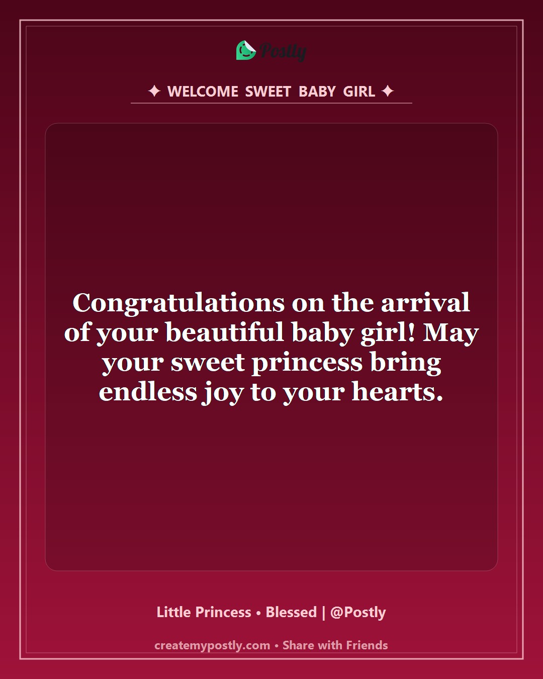 New Born Baby Girl Wishes 1