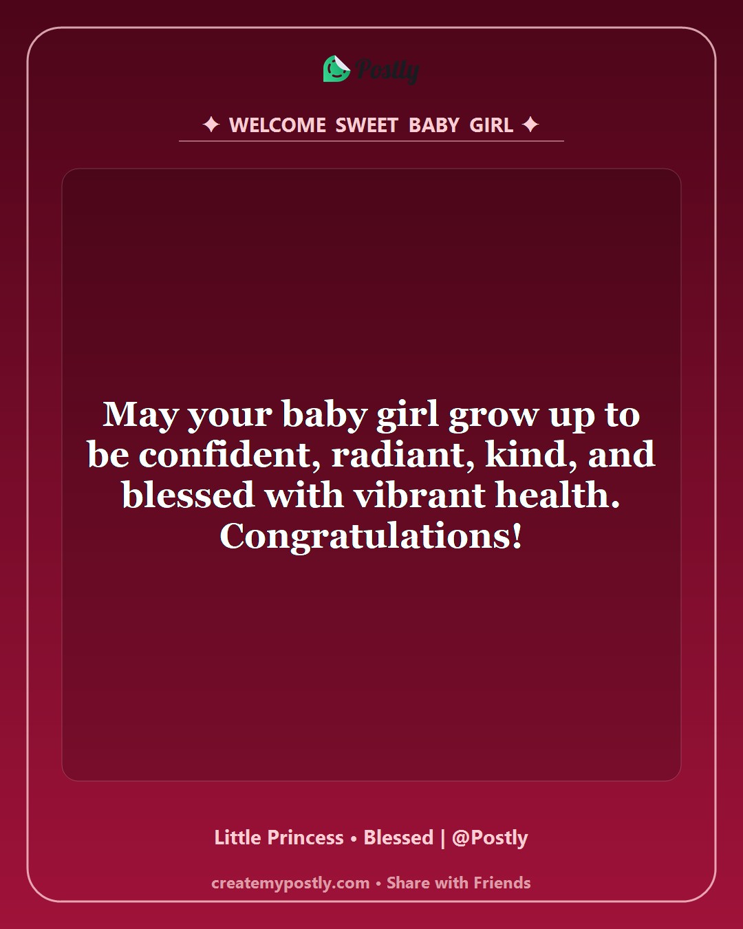 New Born Baby Girl Wishes 4