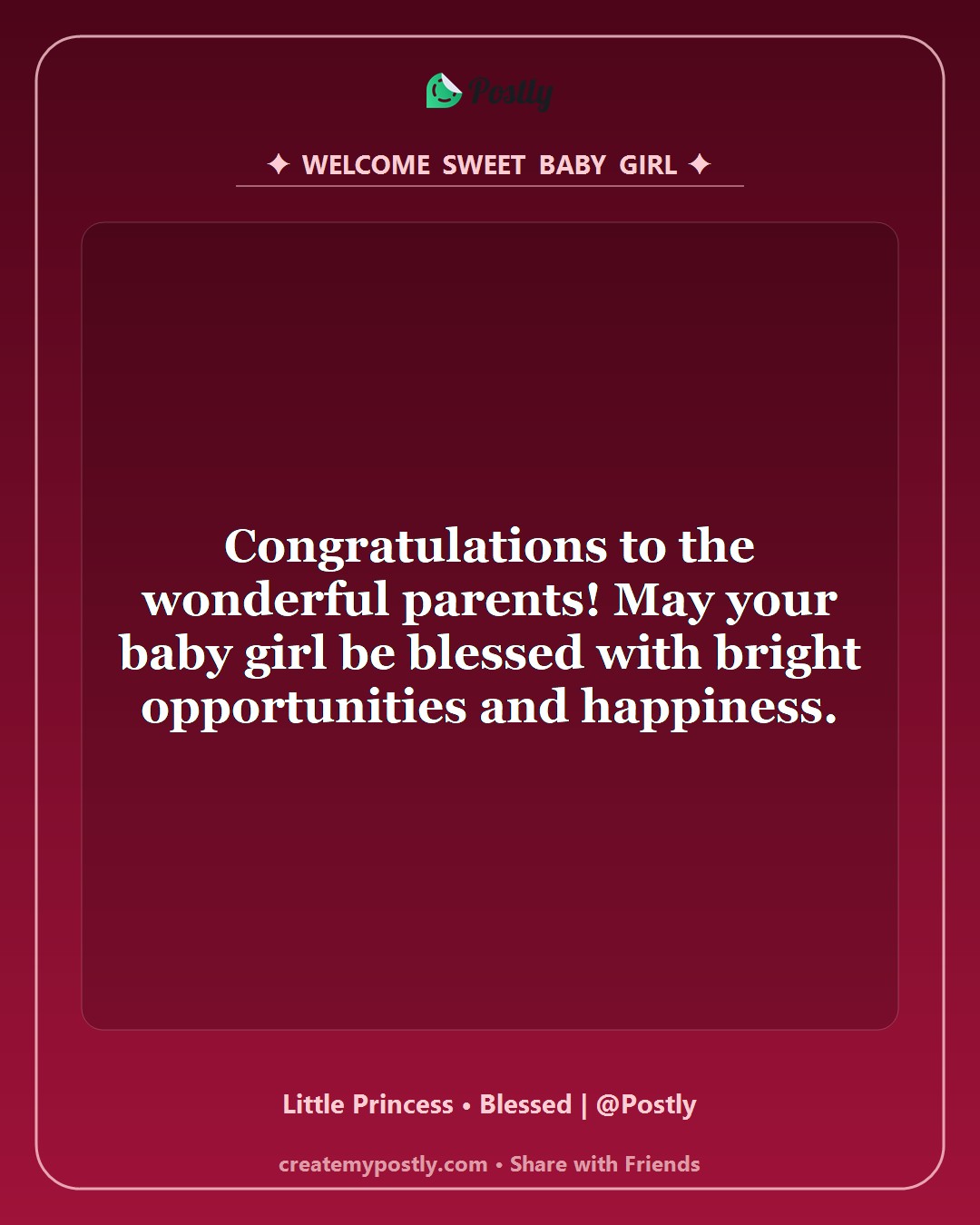 New Born Baby Girl Wishes 8