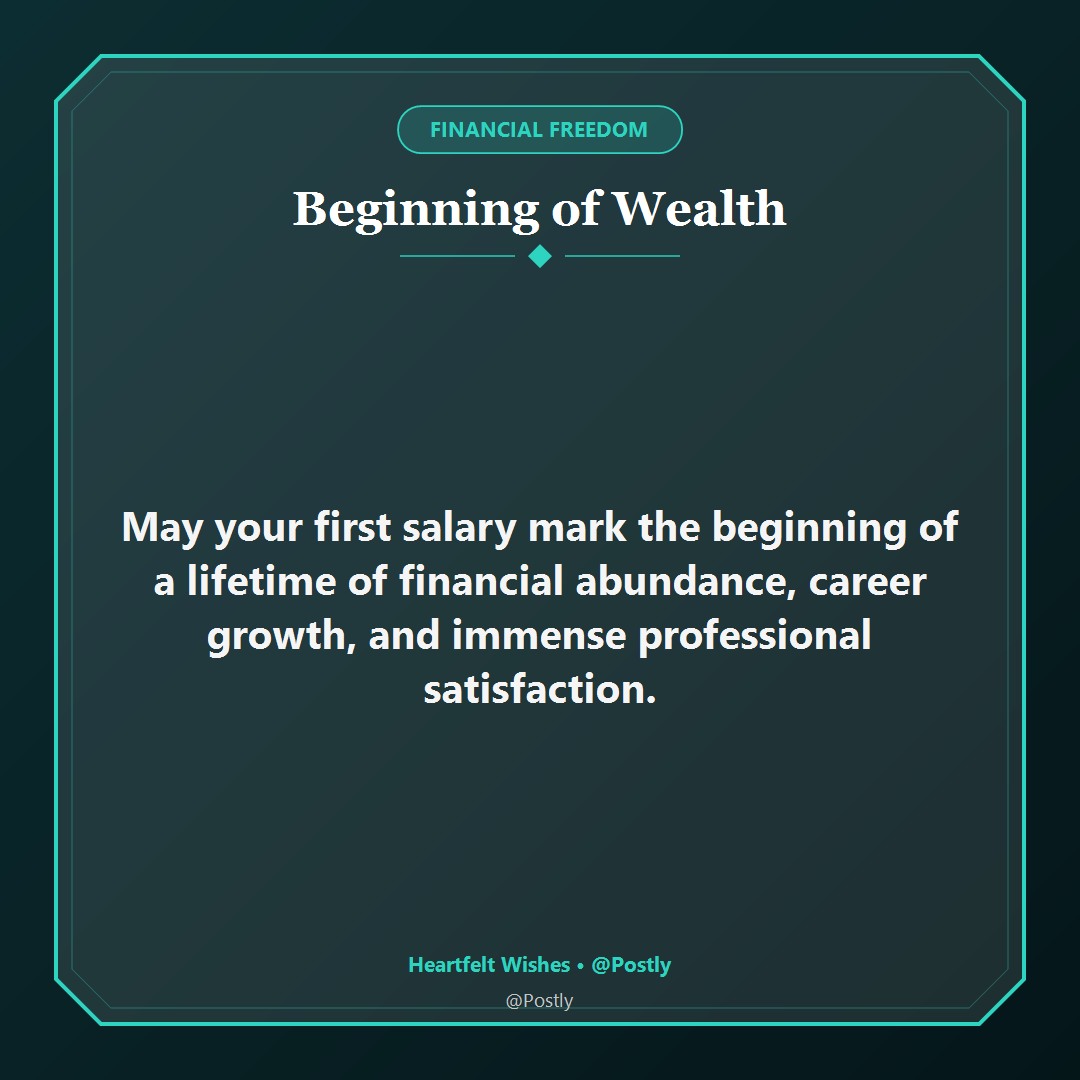 First Salary Celebration Wishes 5