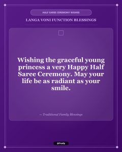 Half Saree Function Wishes 1