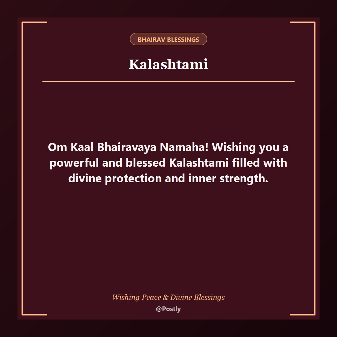 Kalashtami Wishes 2