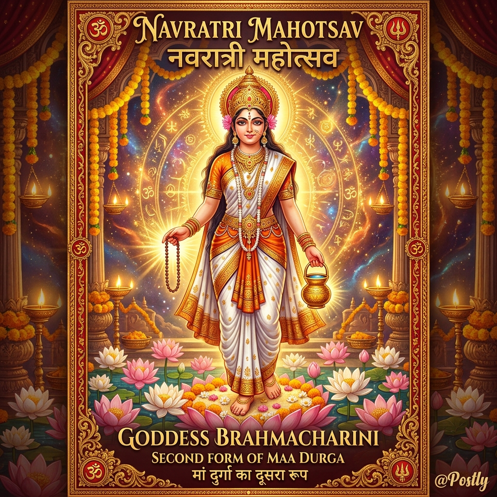 Navratri Day 2 Wishes (Maa Brahmacharini)