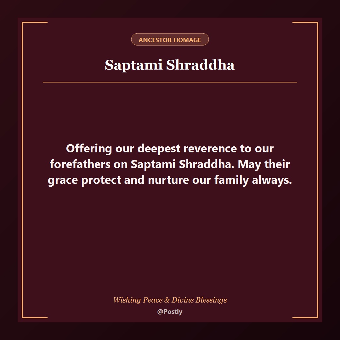 Saptami Shraddha Wishes 2