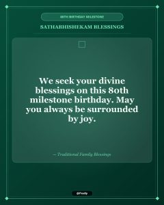 Sathabhishekam 80th Birthday Wishes 9