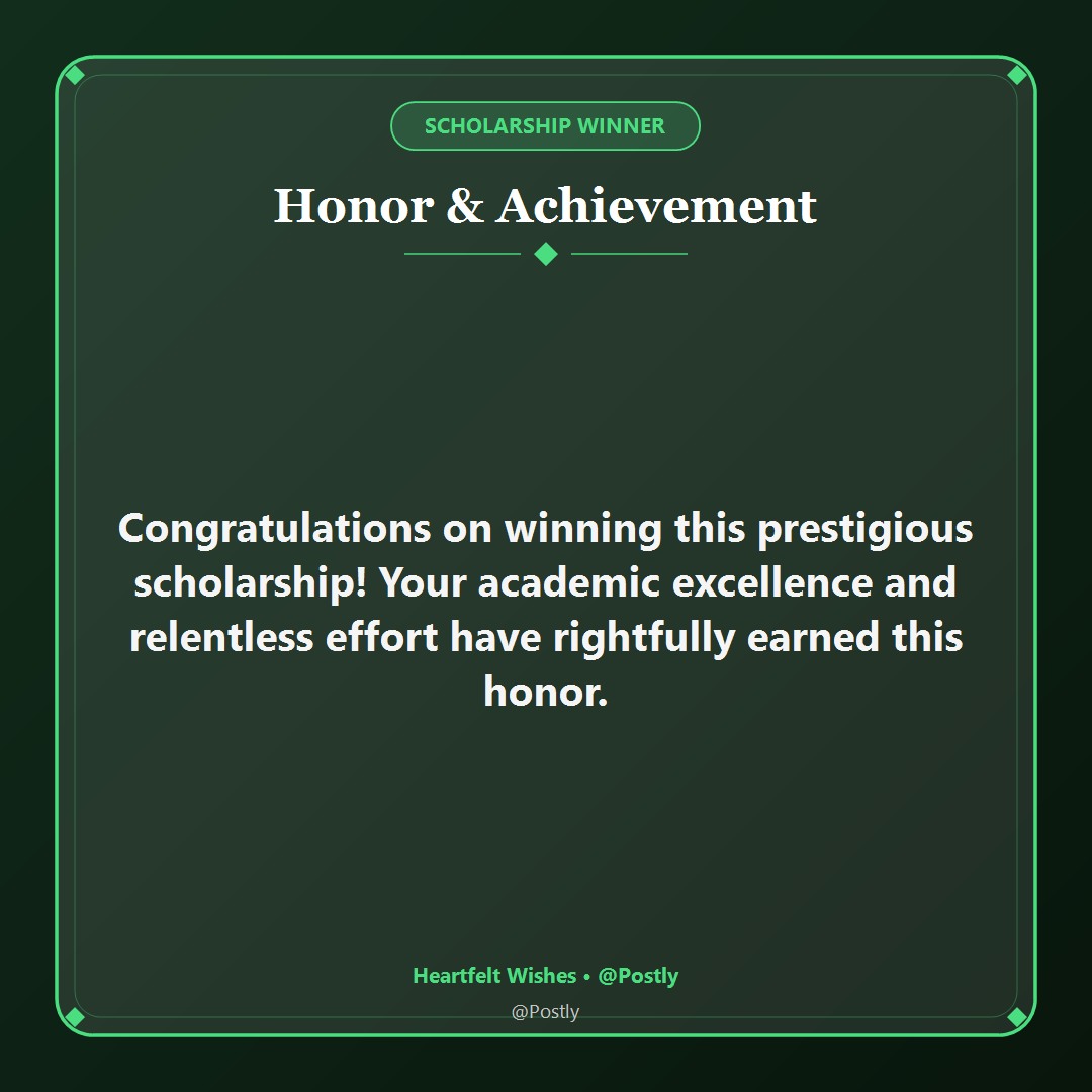 Scholarship Award Congratulations Wishes 1