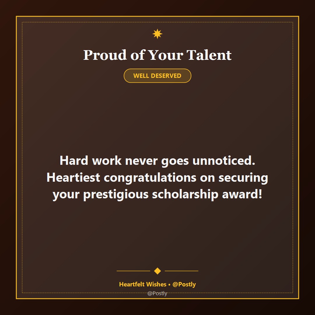 Scholarship Award Congratulations Wishes 3