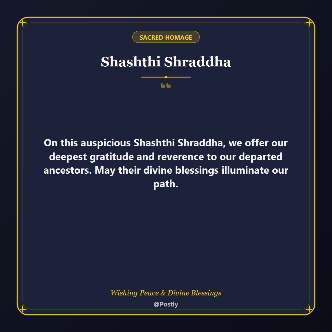 Shashthi Shraddha Wishes 1