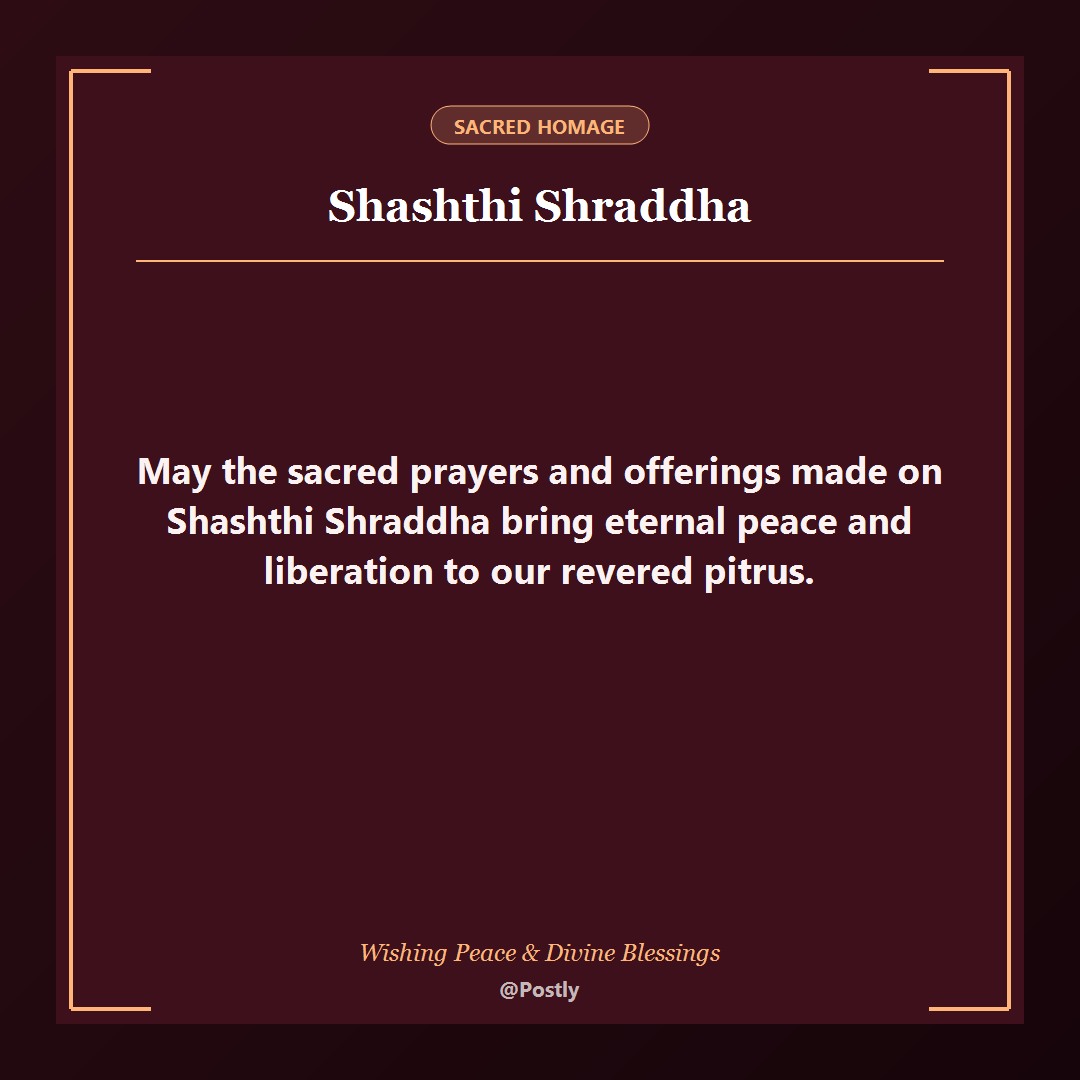 Shashthi Shraddha Wishes 2