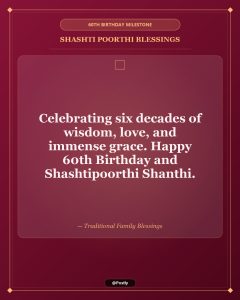 Shashti Poorthi 60th Birthday Wishes 2