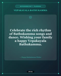 Vepakayala Bathukamma Wishes 4